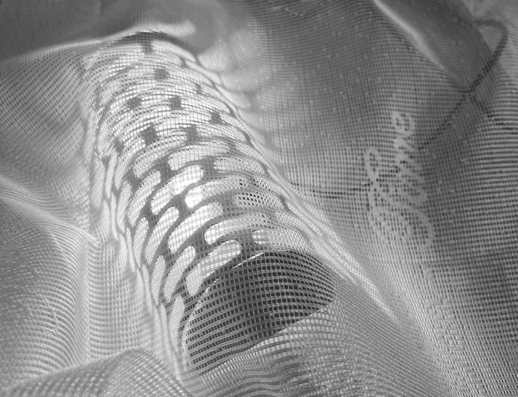 Close-up of woven fabric texture used for the final shade