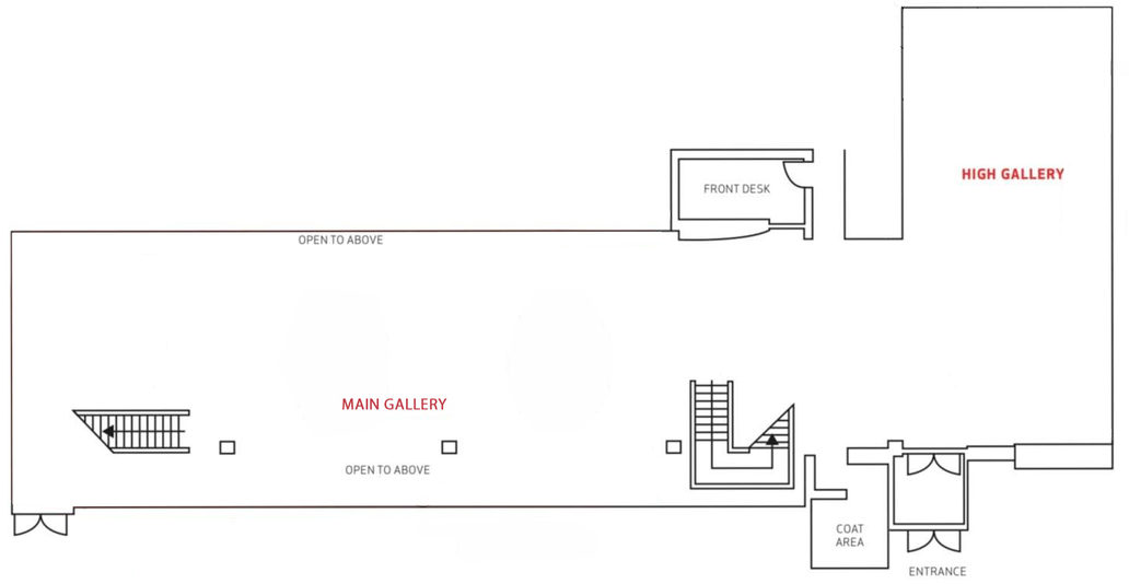 Main Gallery floor plan — ground floor of the Carleton Art Gallery