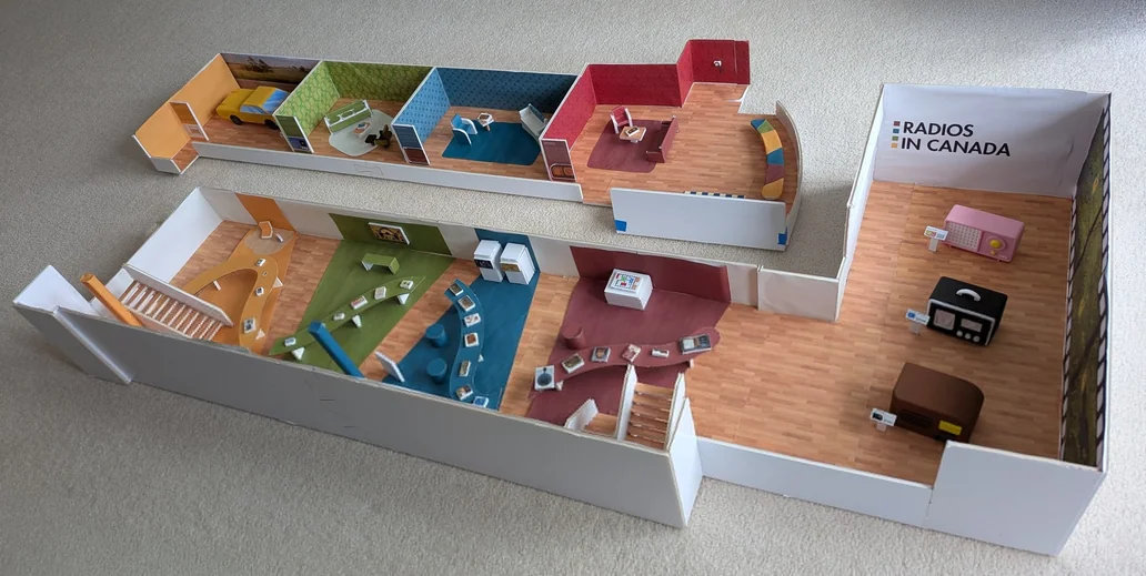 Physical model — view of the full exhibition space