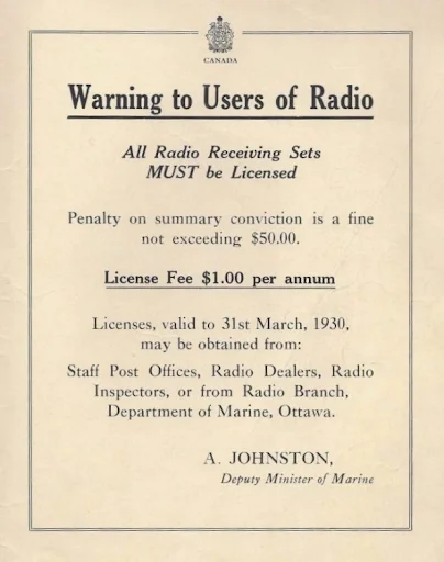 Warning to Users of Radio, c. 1930