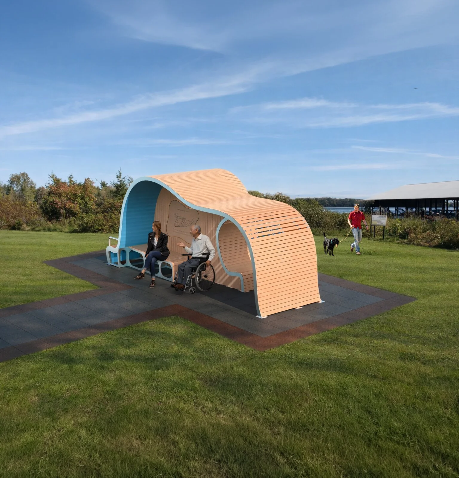 Sitting with Nature — seating and nature engagement installation at Baxter Conservation Area