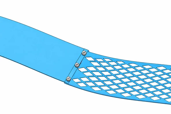 HDPE panel with bolt connection detail